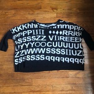 Fuzzy Letter Sweater